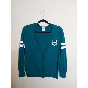 Pink varsity cardigan sz s